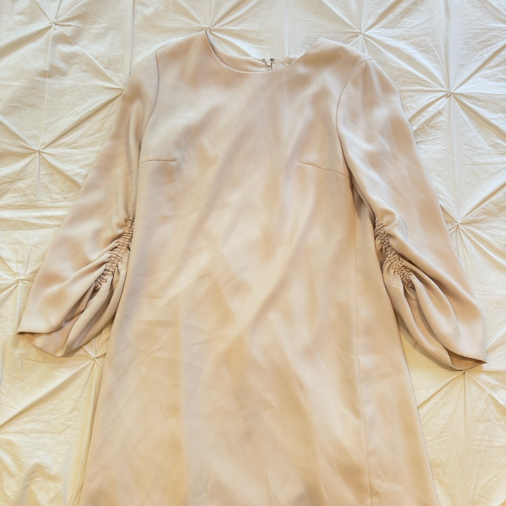 Club Monaco Cream Long Sleeve Dress